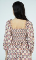 G-Magenta Long Sleeves Midi Silk Dress